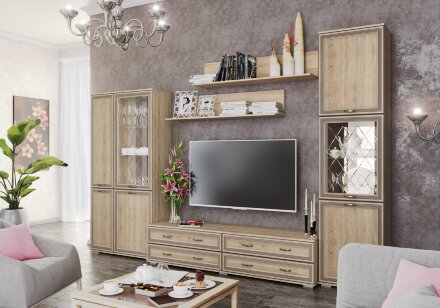 Модульная гостиная Ливорно, дуб сонома 