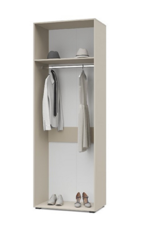 Шкаф 2-х дверный Х21 Харди, Дуб серый/Белый 